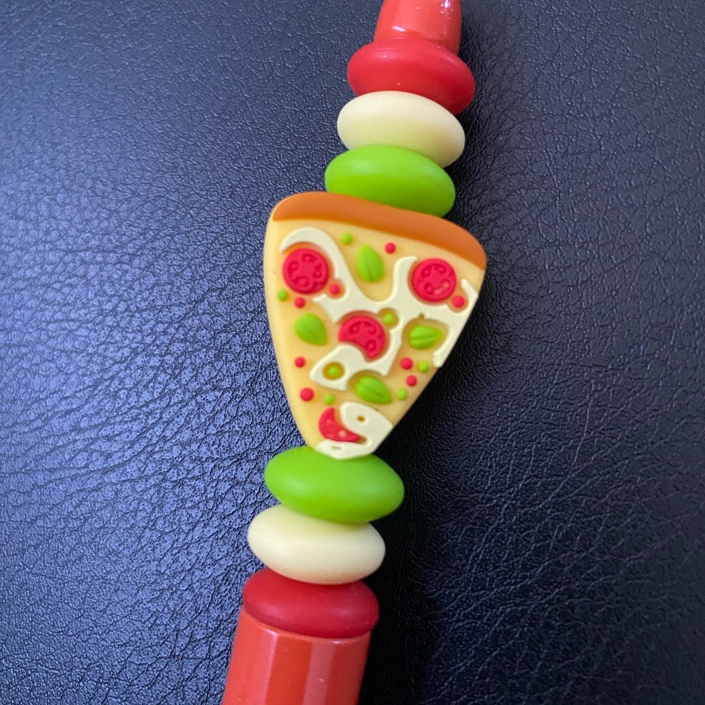 Hand Crafted Colorful Pizza Pen - Picture 2 of 2
